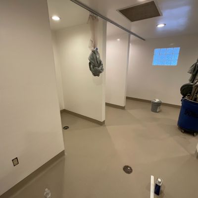 commercial bathroom flooring installation in Hendersonville