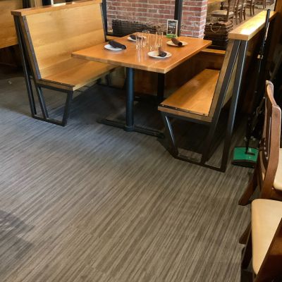 commercial carpet installation in a Hendersonville dining room restaurant
