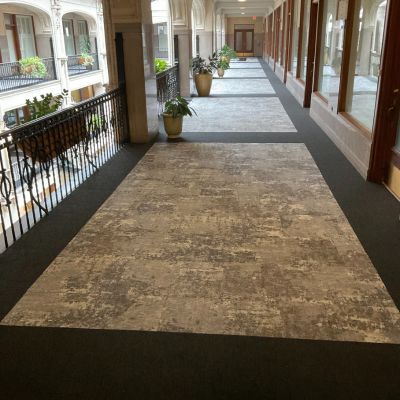 commercial carpets in a Hendersonville, NC hallway